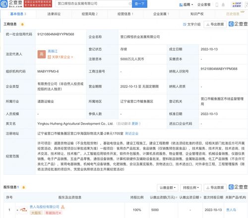 貴人鳥跨界布局農業科技 遼寧營口子公司聚焦計算機軟硬件批發